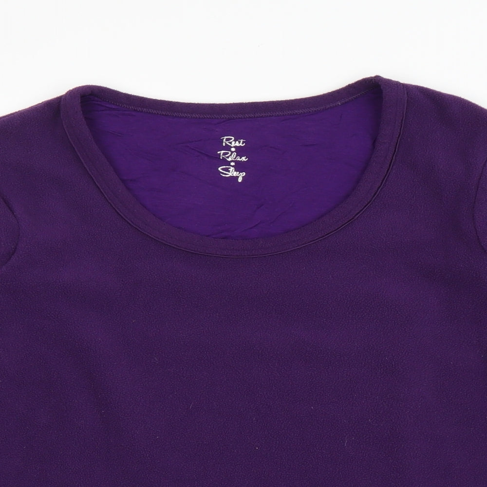 M&S Womens Purple  Fleece Pullover Jumper Size 16