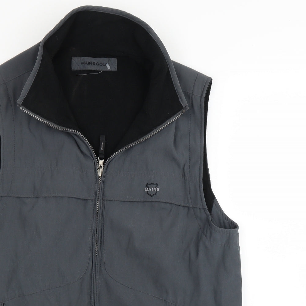 Maine Golf Mens Grey   Gilet Jacket Size L