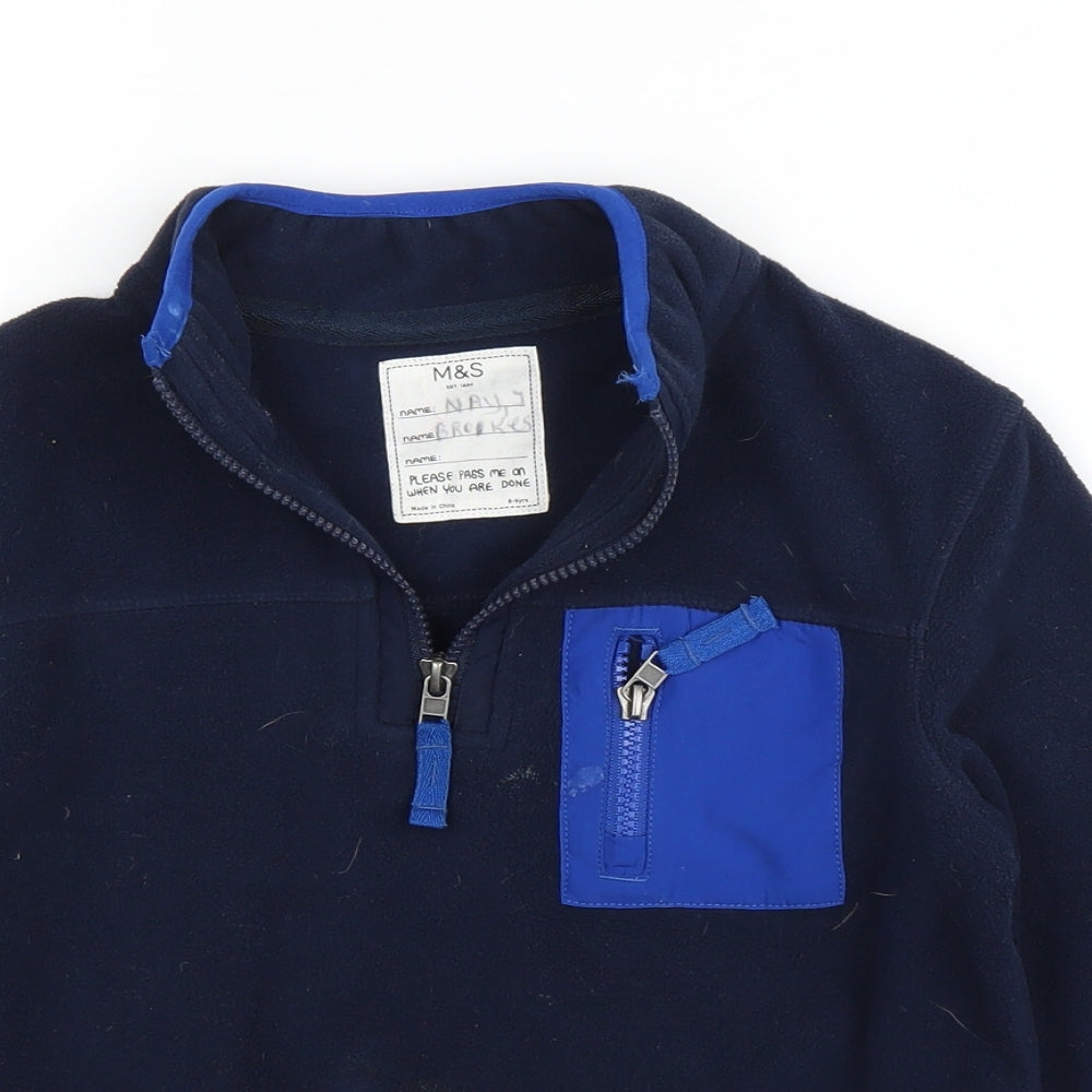 M&S Boys Blue   Pullover Jumper Size 8-9 Years