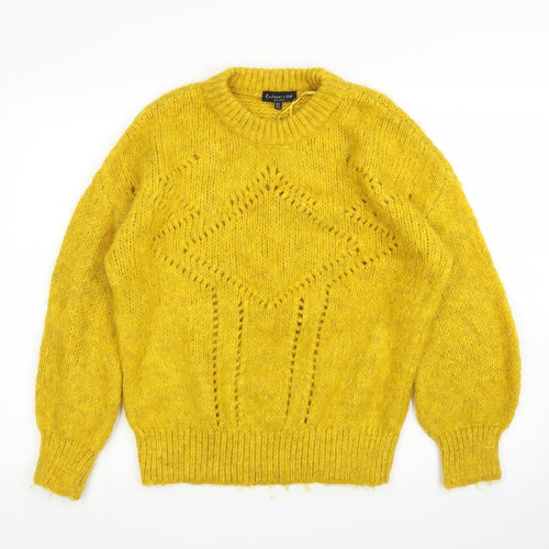 F&F Womens Yellow   Pullover Jumper Size 8