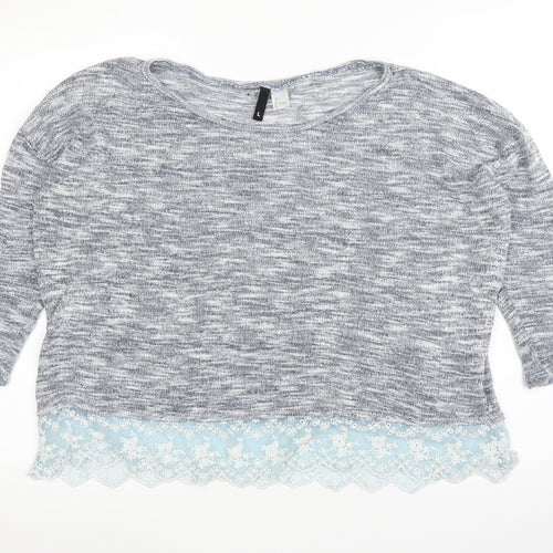 H&M Womens Grey   Basic Blouse Size L