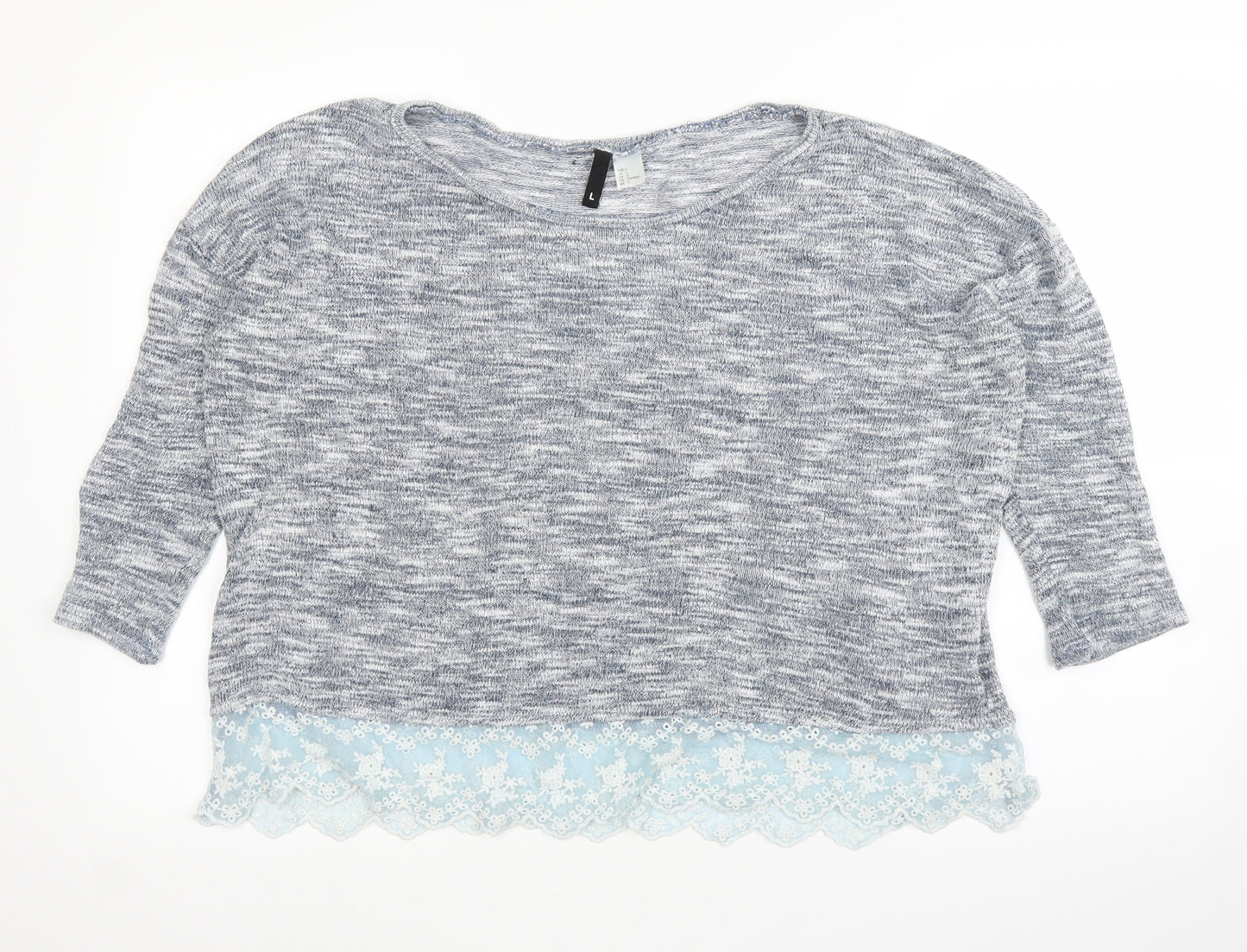 H&M Womens Grey   Basic Blouse Size L