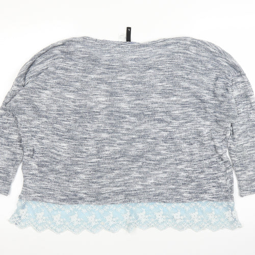 H&M Womens Grey   Basic Blouse Size L