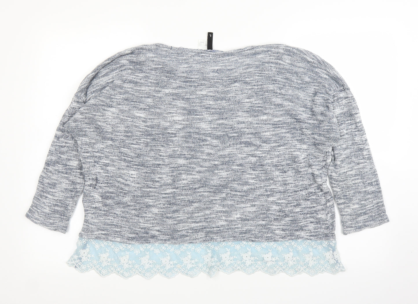 H&M Womens Grey   Basic Blouse Size L