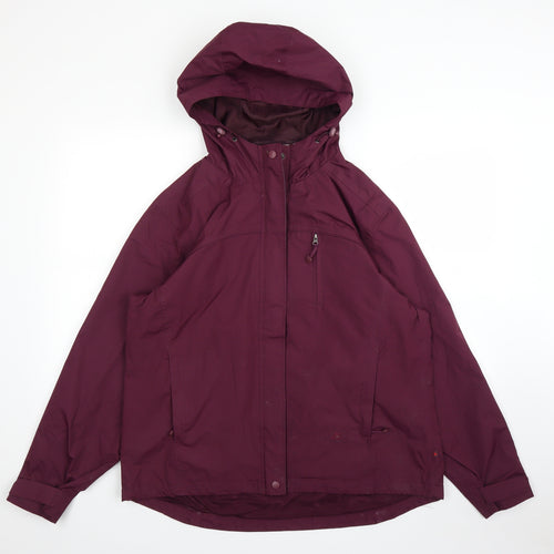 EWM Womens Purple   Rain Coat Coat Size L