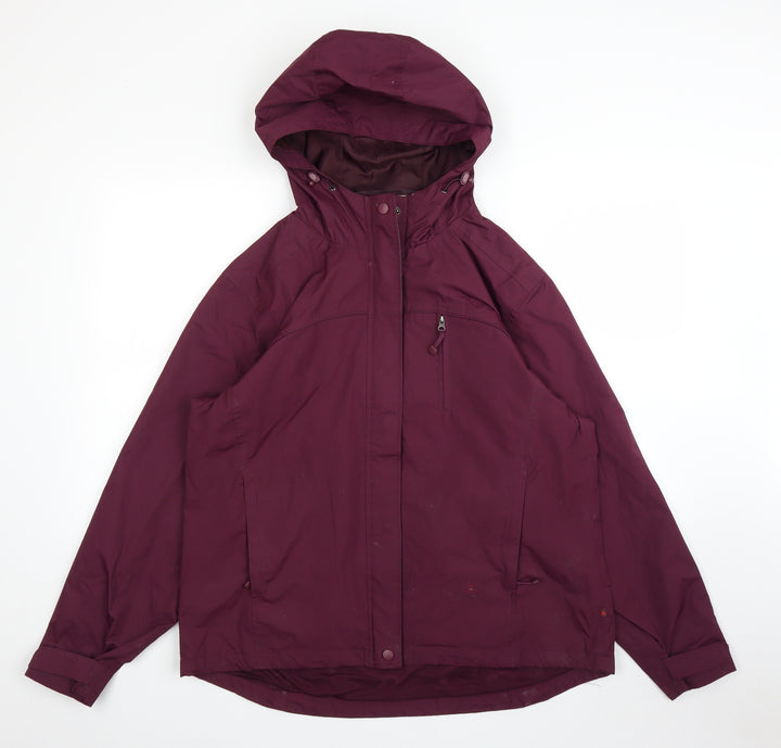EWM Womens Purple   Rain Coat Coat Size L