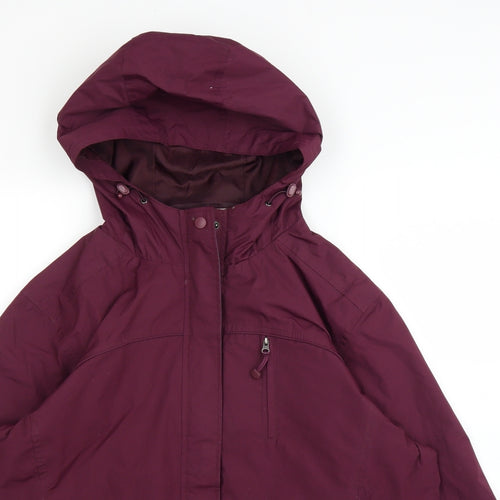 EWM Womens Purple   Rain Coat Coat Size L