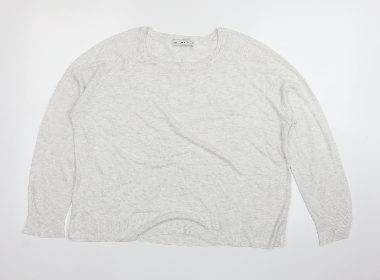 Zara Womens Grey   Pullover Jumper Size L