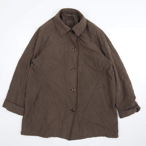 Bonmarché Womens Brown   Quilted Coat Size M