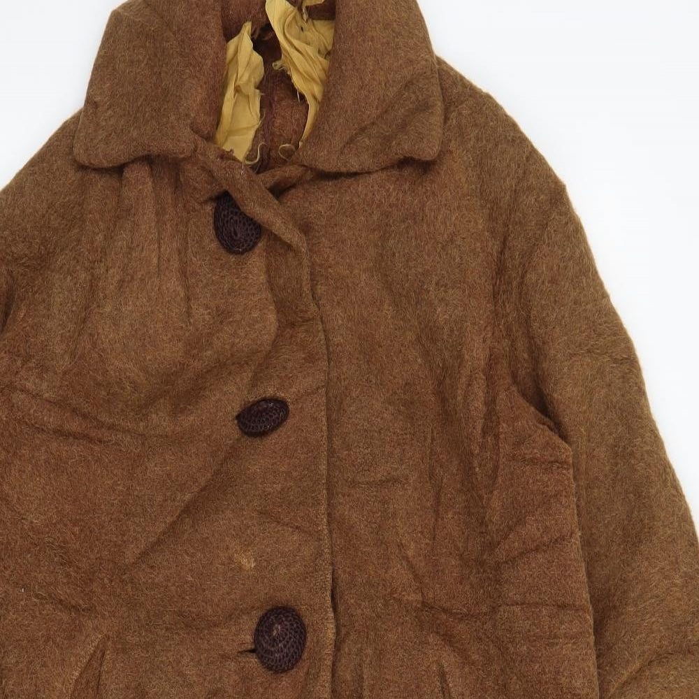 Preworn Womens Brown   Overcoat Coat Size L