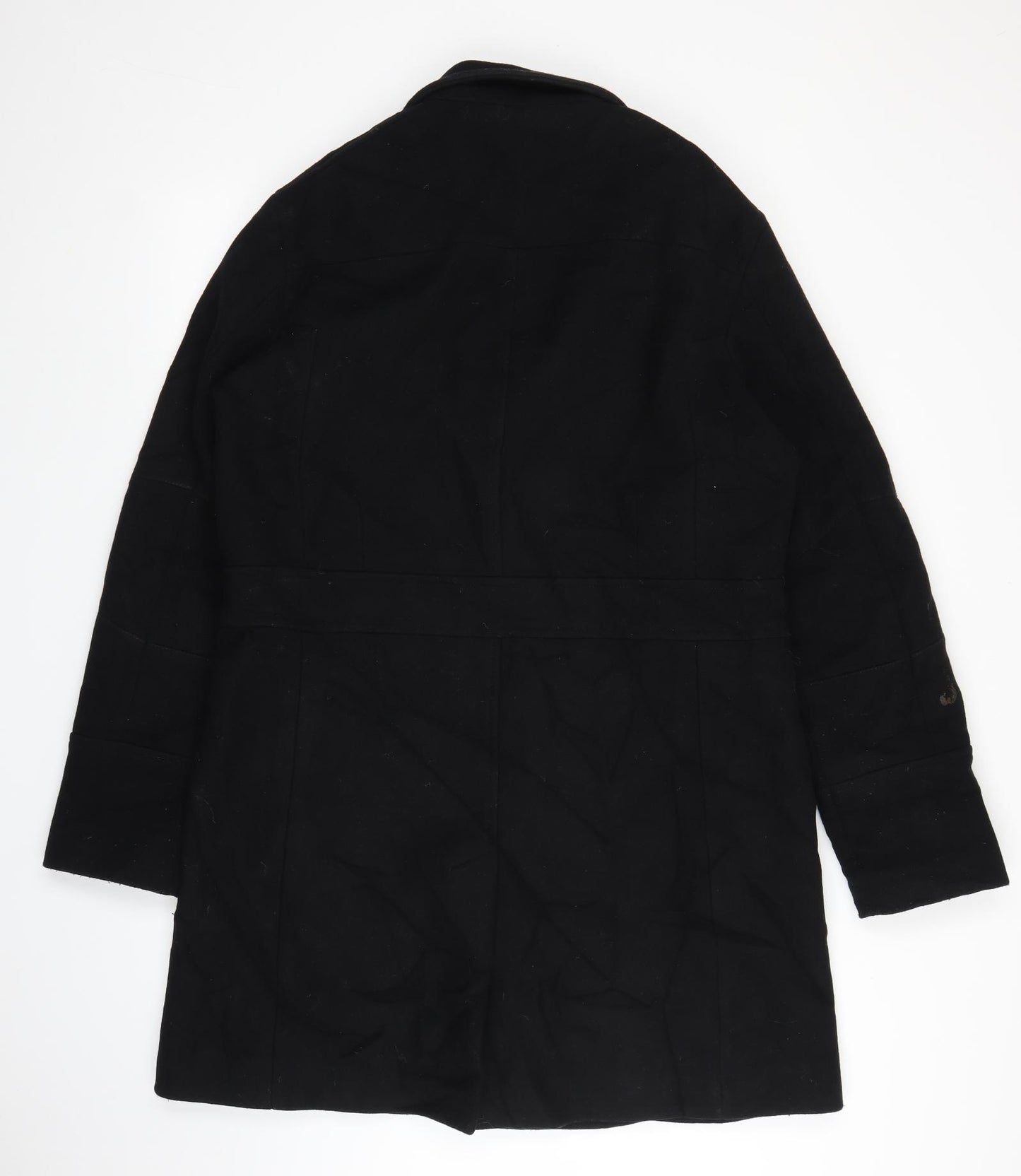 Reiss Mens Black   Pea Coat Coat Size XL