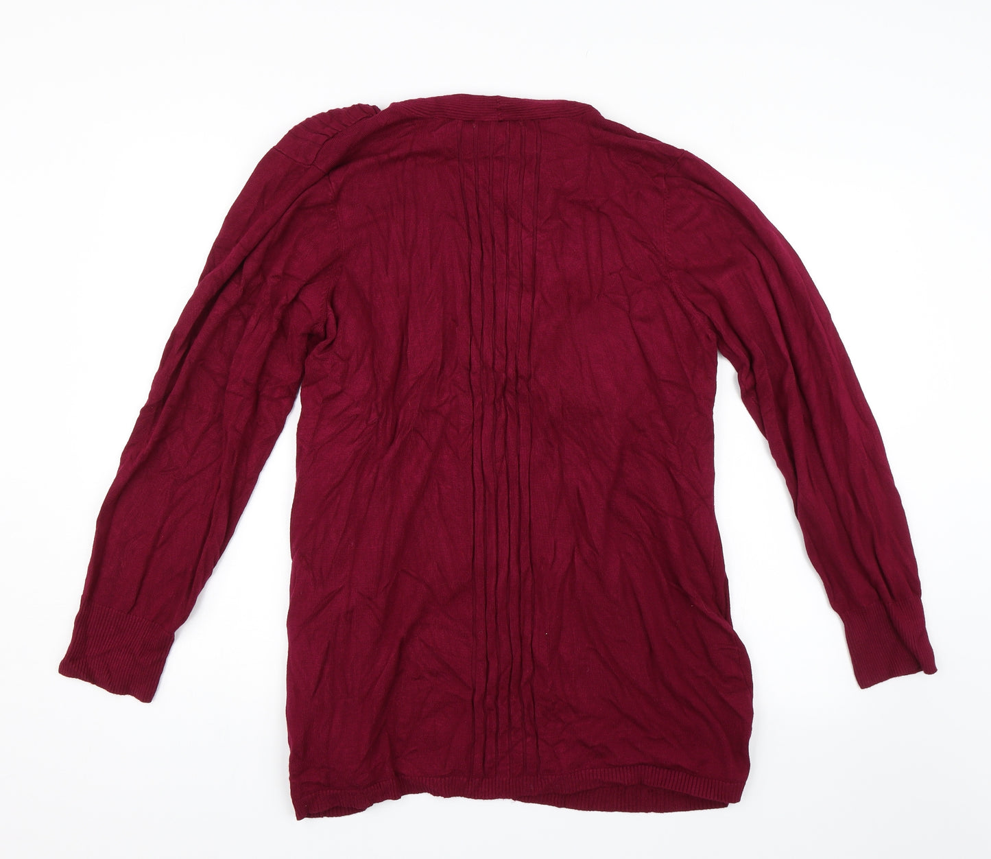 Nutmeg Womens Red Striped  Cardigan Jumper Size 22