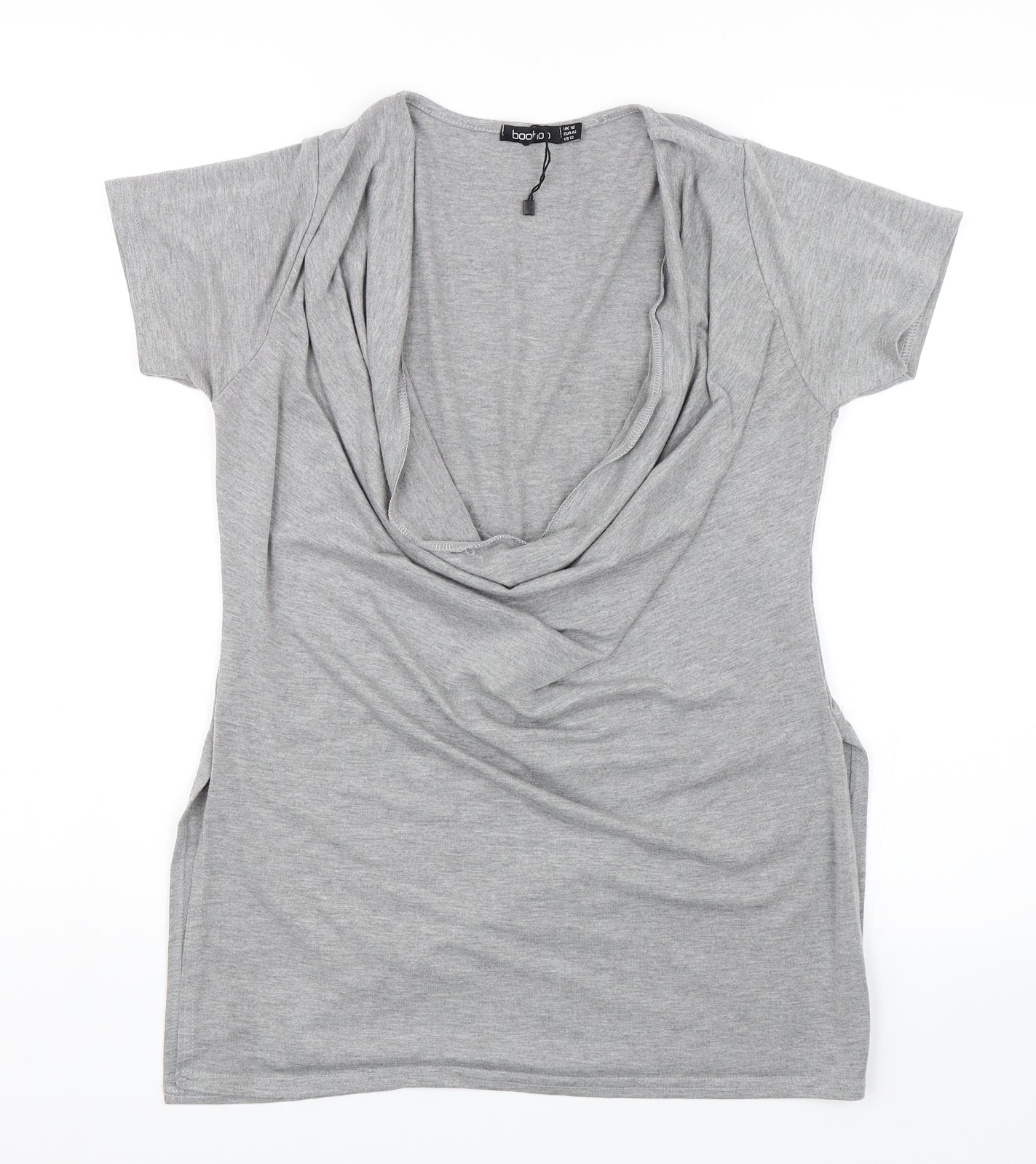 Boohoo Womens Grey   Basic T-Shirt Size 16