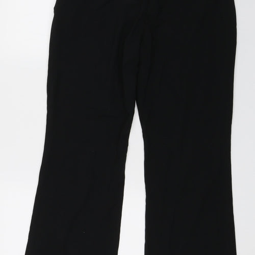 M&S Womens Black   Trousers  Size 12 L28 in