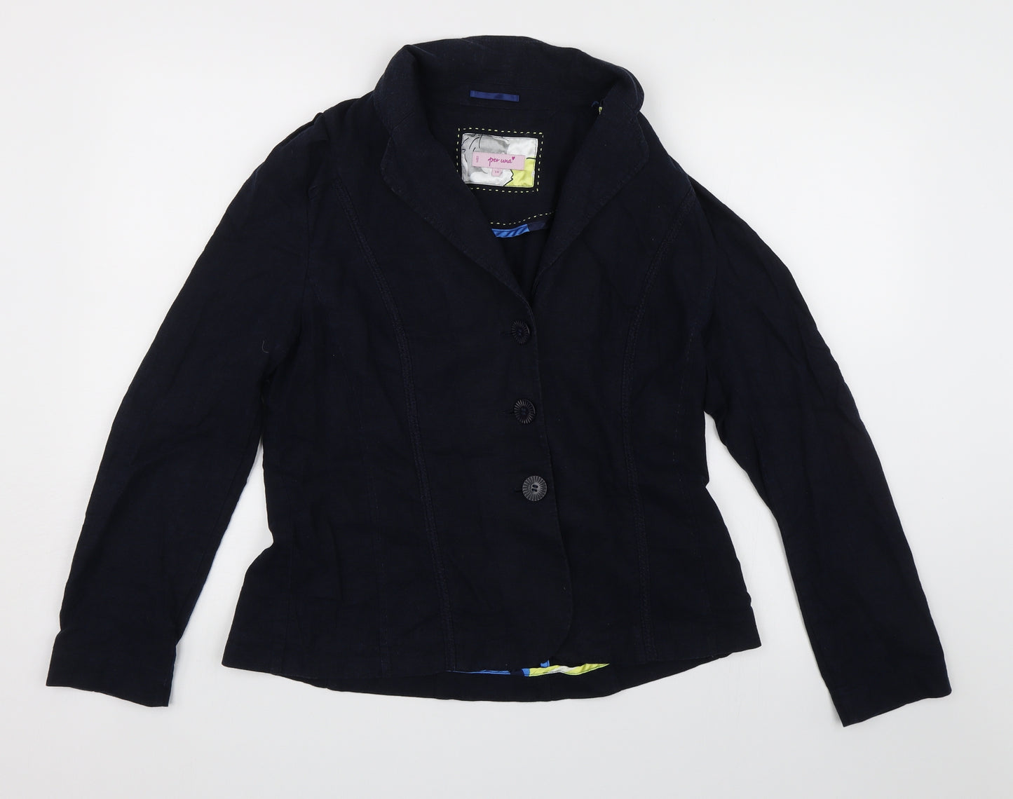 Per Una Womens Blue   Basic Button-Up Size 14