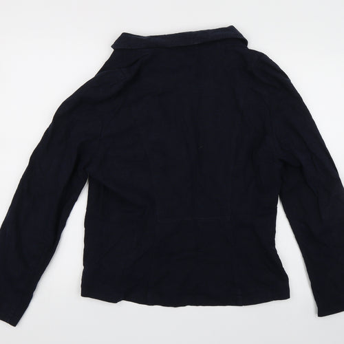 Per Una Womens Blue   Basic Button-Up Size 14