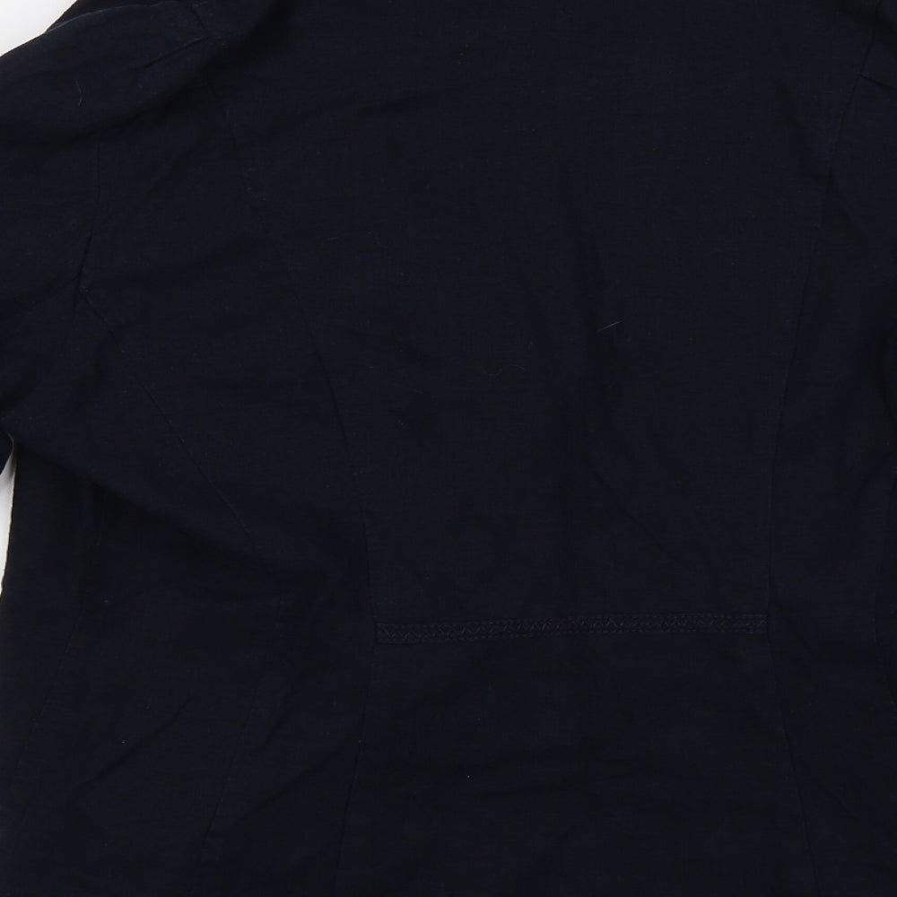 Per Una Womens Blue   Basic Button-Up Size 14