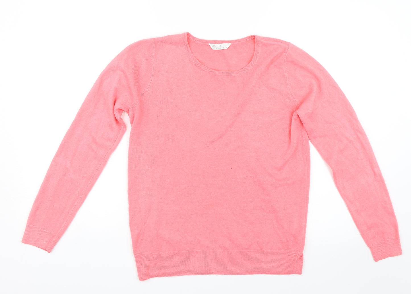 Love knitwear Womens Pink   Pullover Jumper Size 12