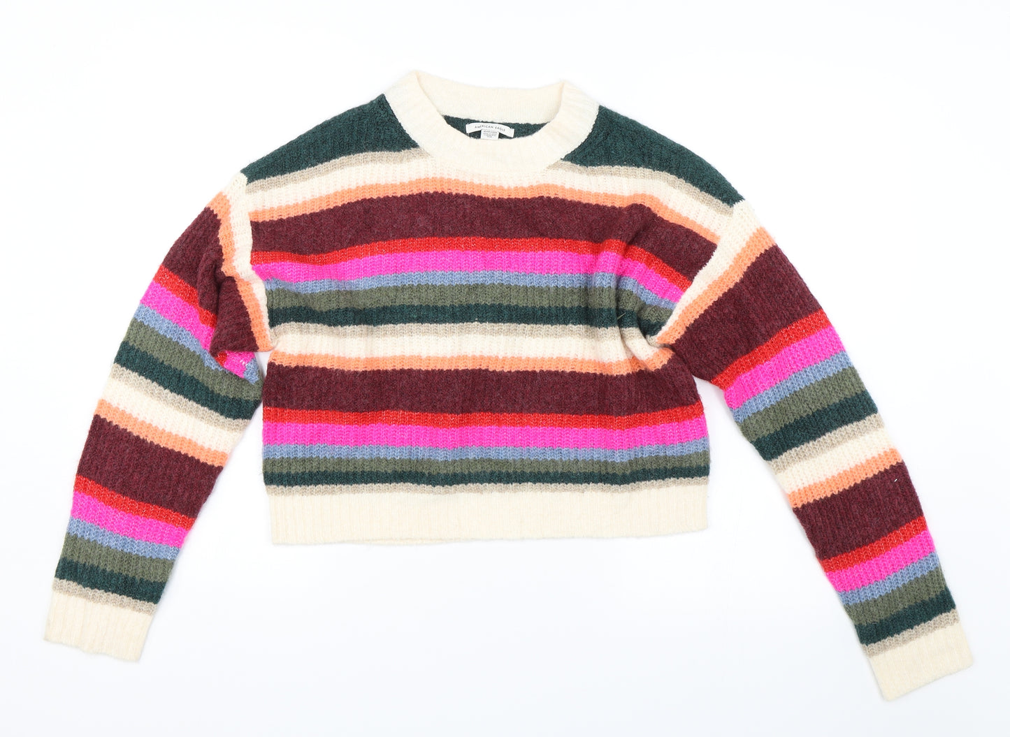 American Eagle Womens Multicoloured Striped  Pullover Jumper Size XS