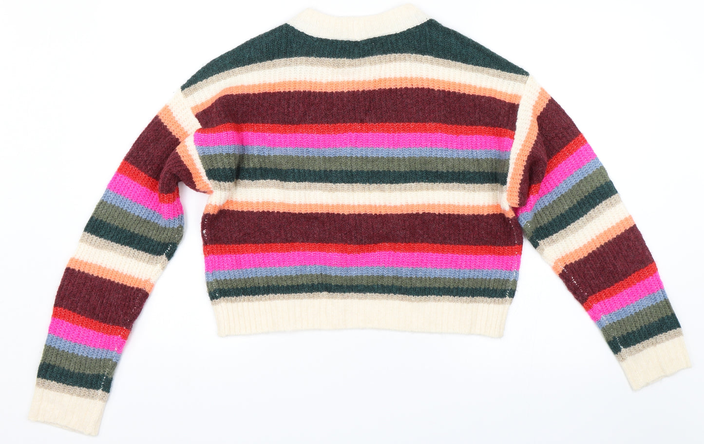 American Eagle Womens Multicoloured Striped  Pullover Jumper Size XS