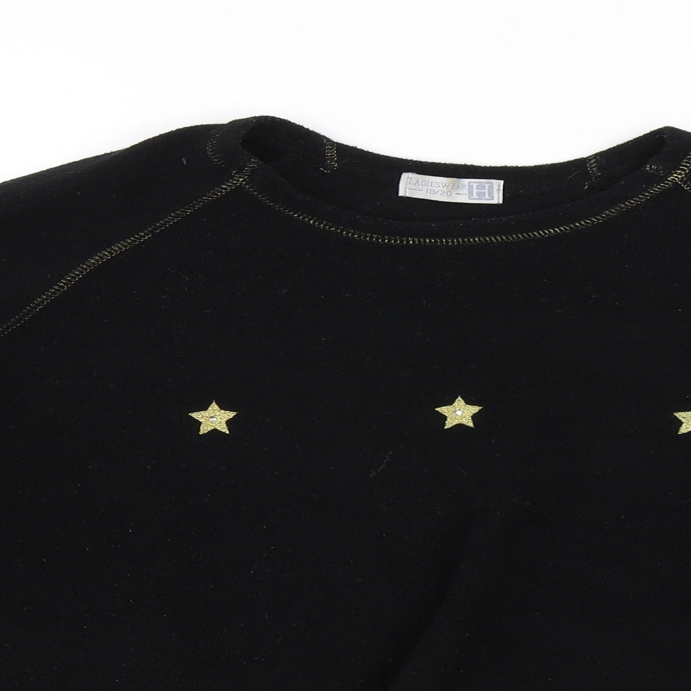 ladieswear Womens Black   Pullover Jumper Size 20  - Stars