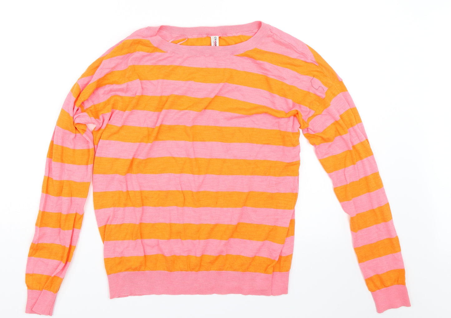 Decorp Womens Multicoloured Striped  Pullover Jumper Size XL