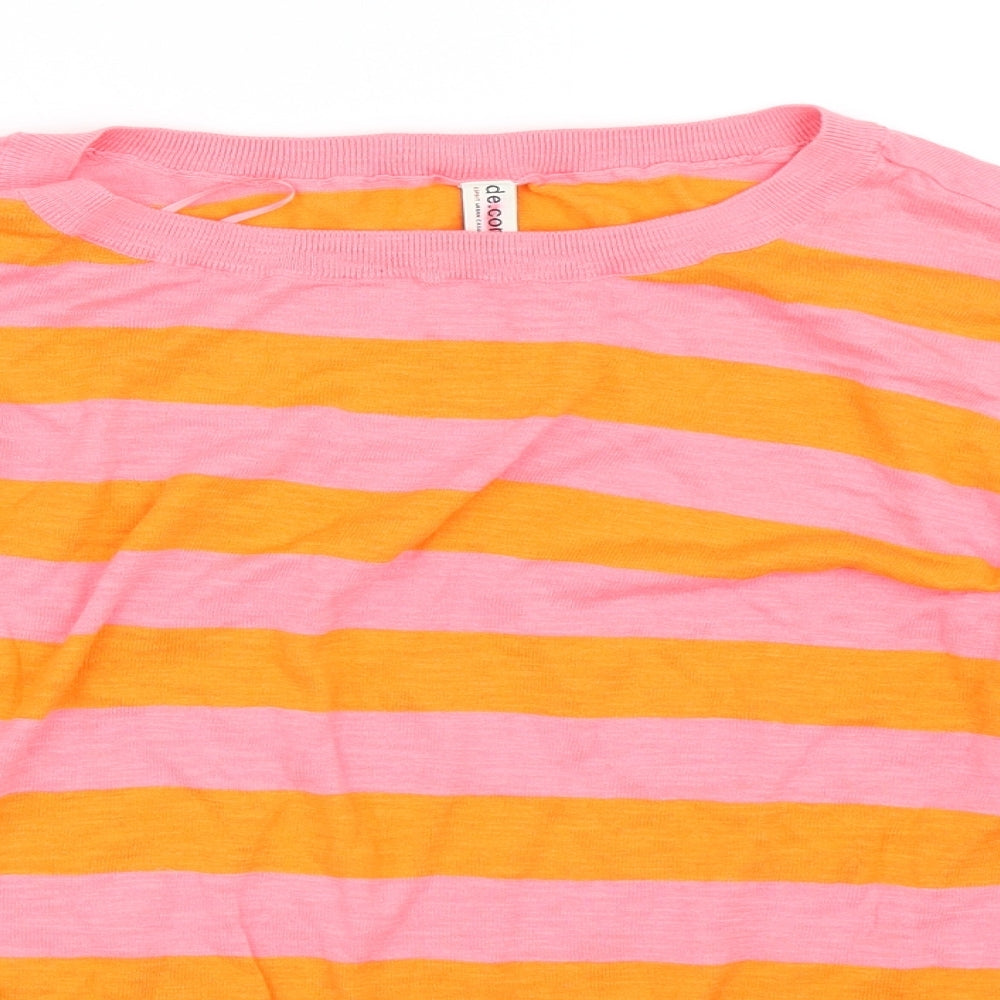Decorp Womens Multicoloured Striped  Pullover Jumper Size XL