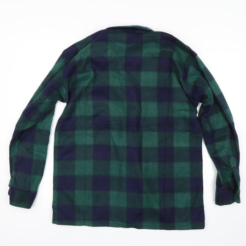 AMPARO Mens Green Plaid   Button-Up Size M