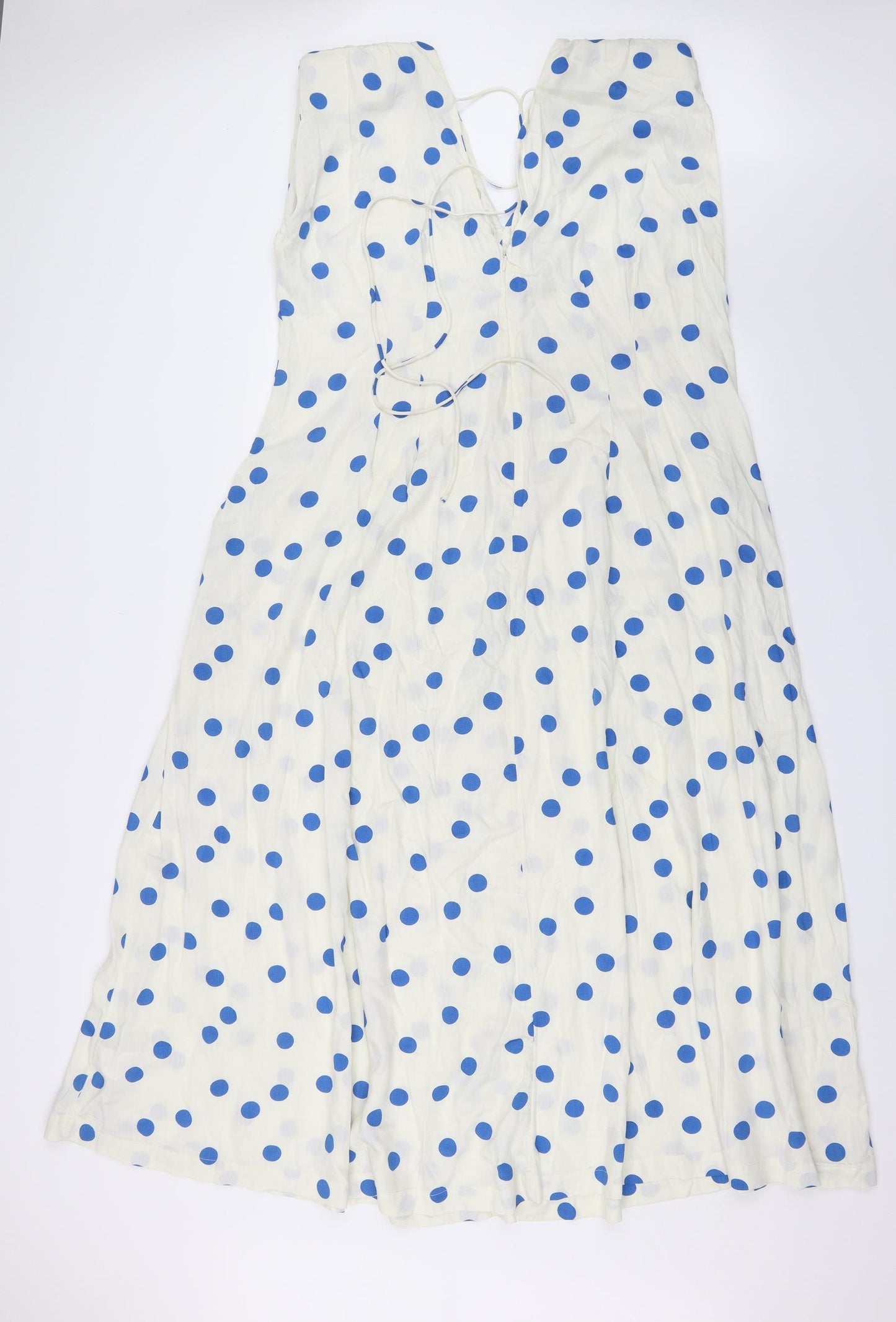 NEXT Womens White Polka Dot  Tank Dress  Size 16