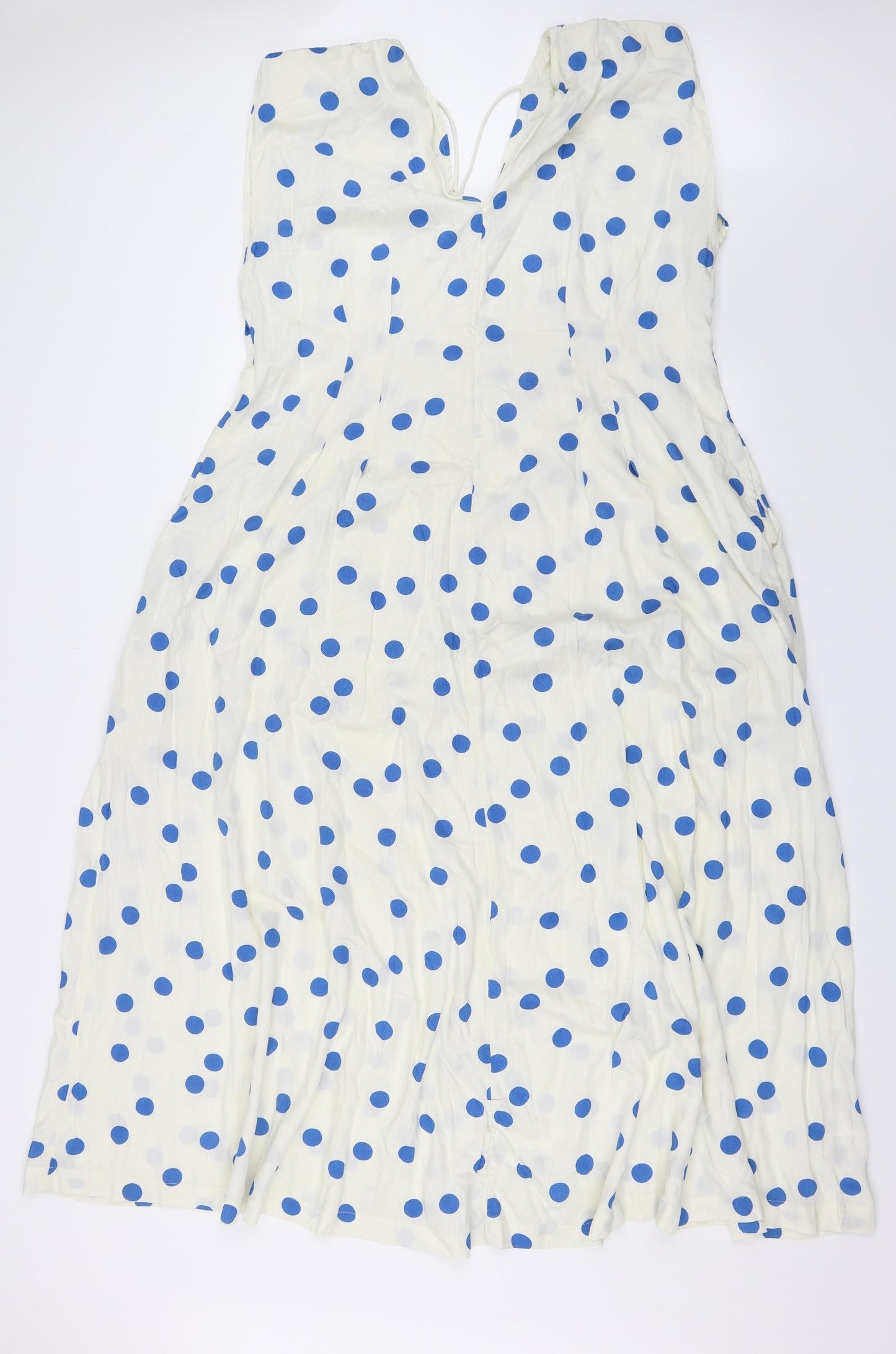 NEXT Womens White Polka Dot  Tank Dress  Size 16