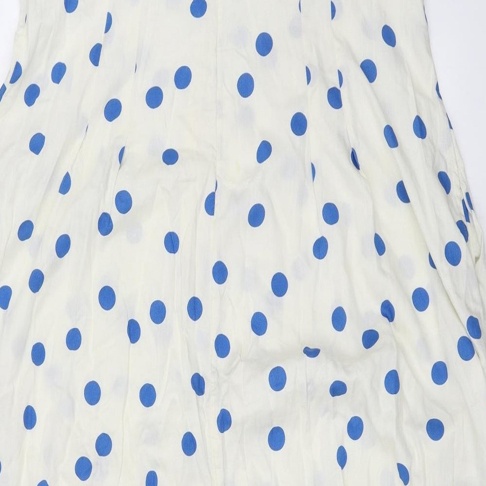 NEXT Womens White Polka Dot  Tank Dress  Size 16