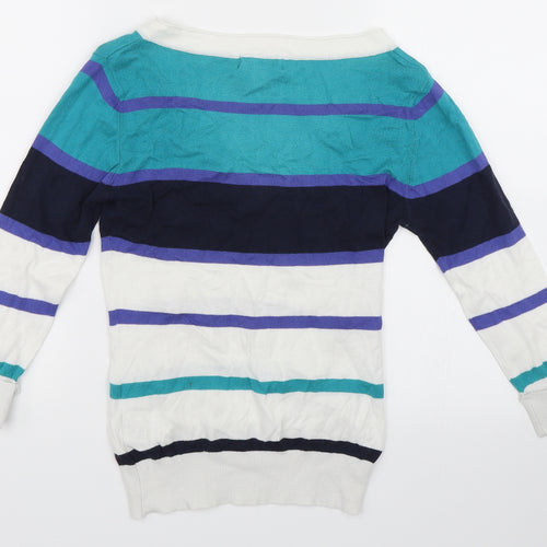 MNG BASICS Womens Multicoloured Striped  Pullover Jumper Size M