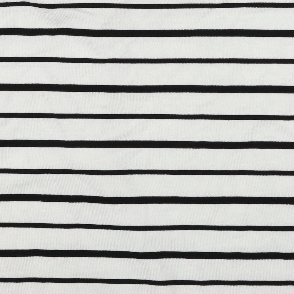 Roman Womens White Striped  Pullover Jumper Size 22