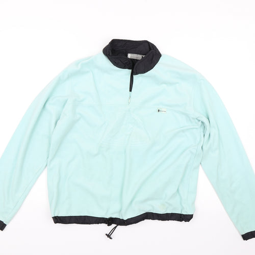 J Collection Womens Blue  Fleece Pullover  Size S