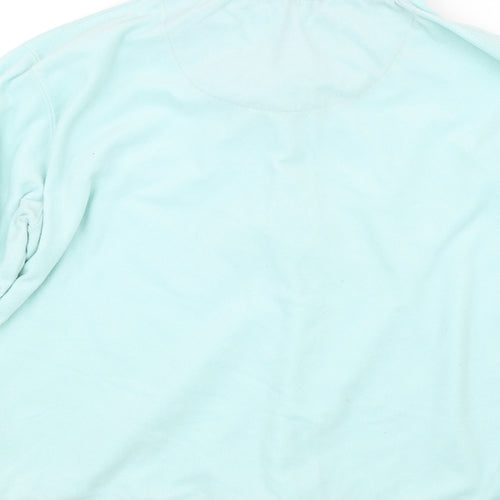 J Collection Womens Blue  Fleece Pullover  Size S