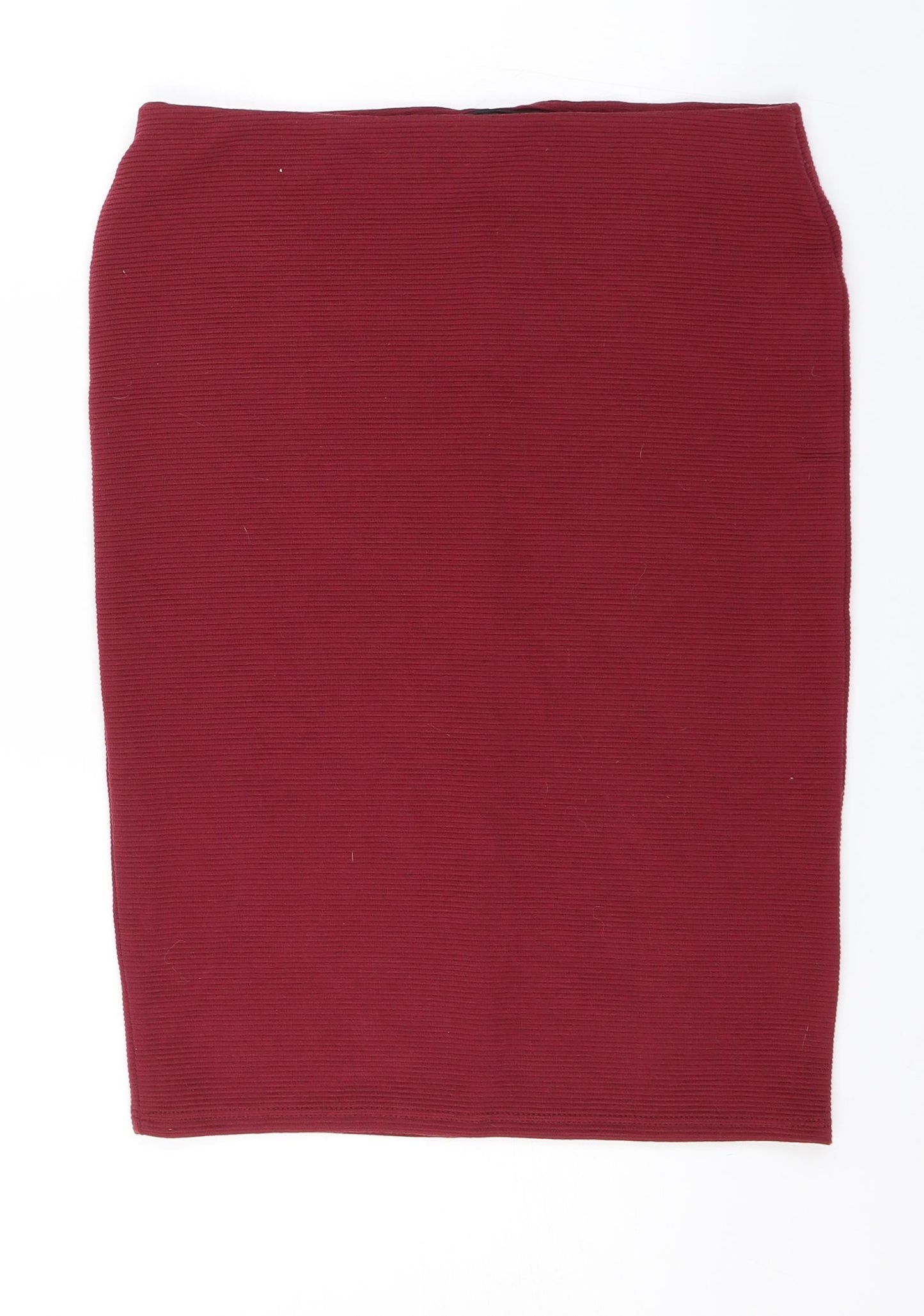 Primark Womens Red Striped  Straight & Pencil Skirt Size 14