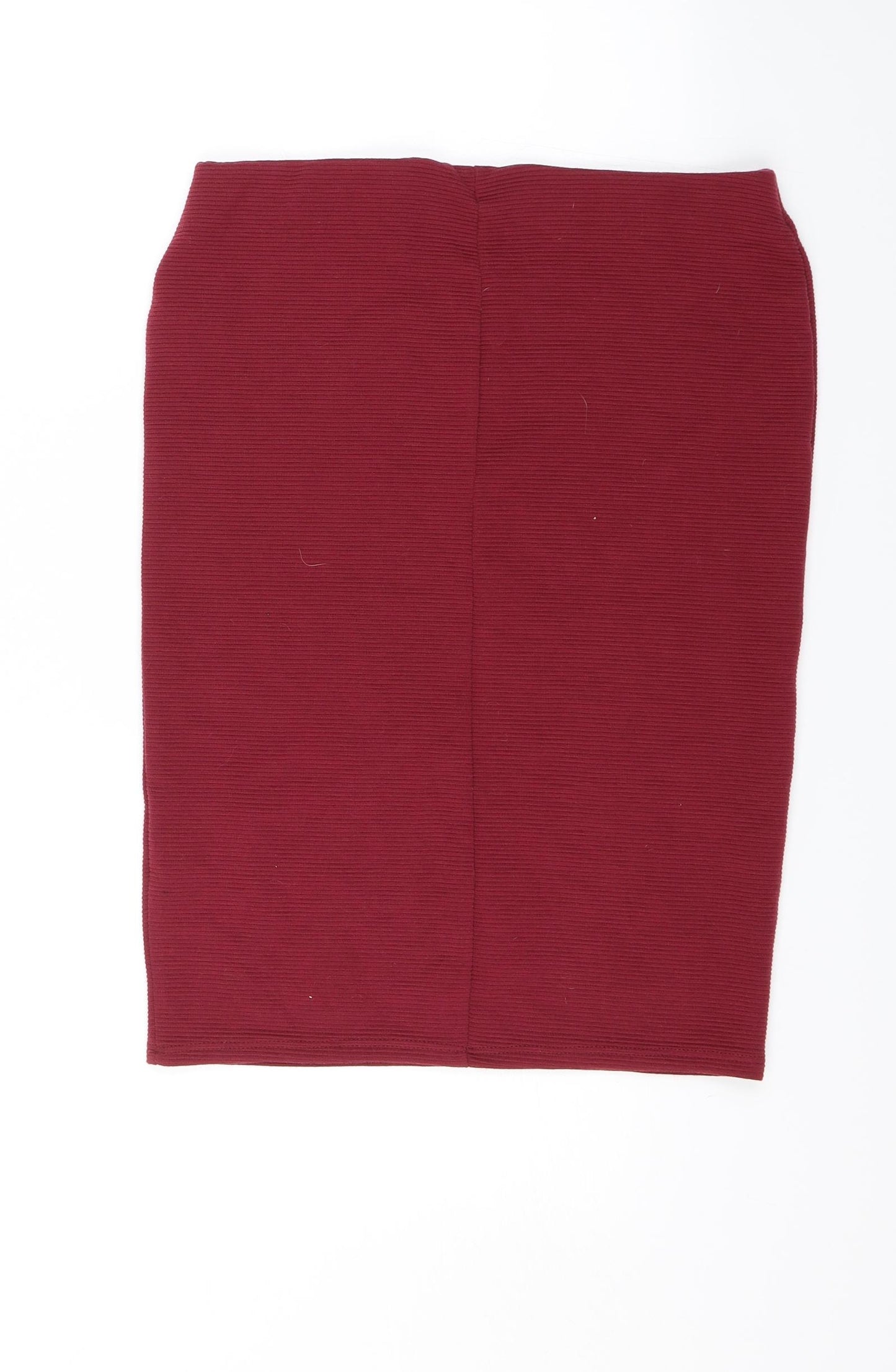 Primark Womens Red Striped  Straight & Pencil Skirt Size 14