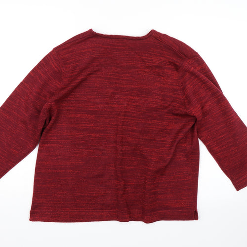 Luxury Knitwear Womens Red   Cardigan Jumper Size M
