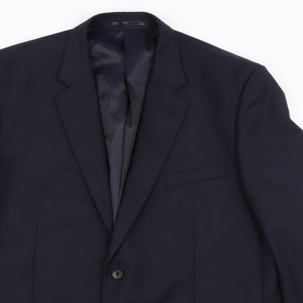Slaters Mens Black   Jacket Suit Jacket Size 48
