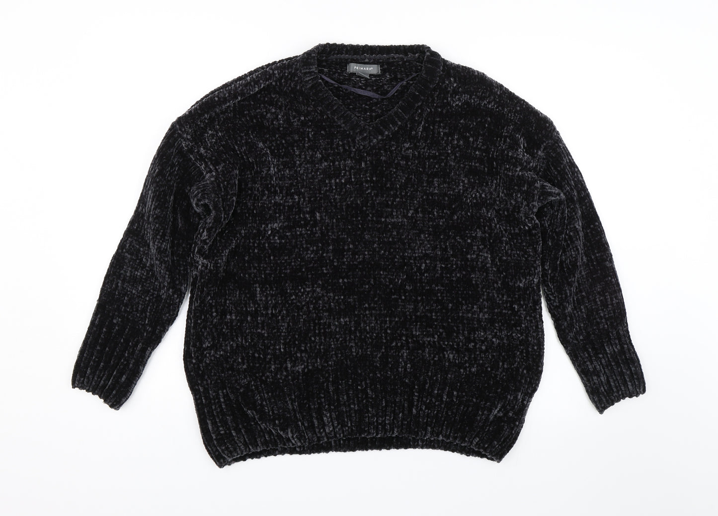 Primark Womens Black  Knit Pullover Sweatshirt Size S  - Soft
