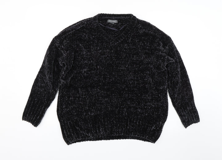 Primark Womens Black  Knit Pullover Sweatshirt Size S  - Soft