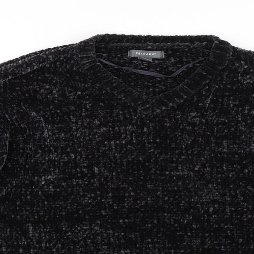 Primark Womens Black  Knit Pullover Sweatshirt Size S  - Soft
