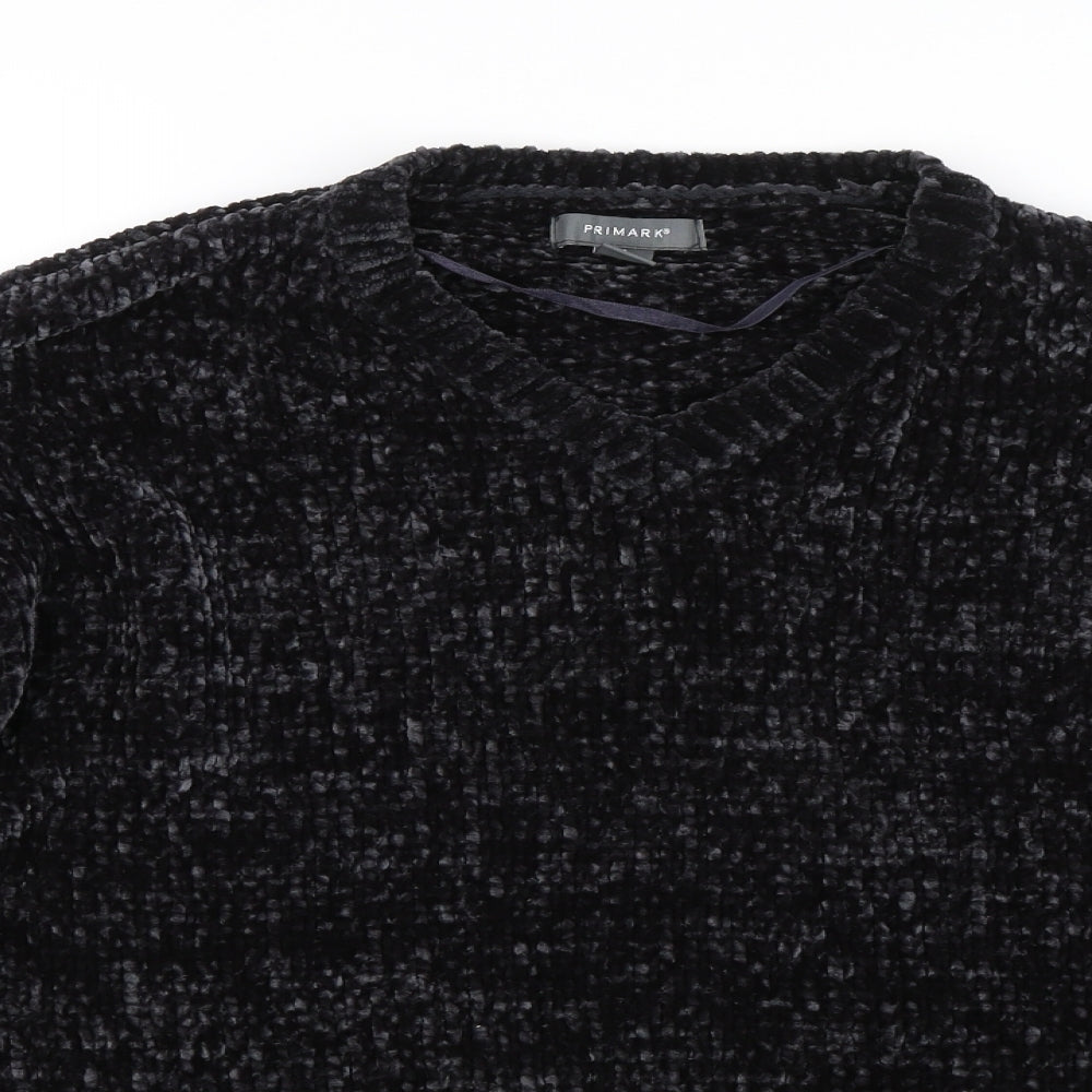 Primark Womens Black  Knit Pullover Sweatshirt Size S  - Soft
