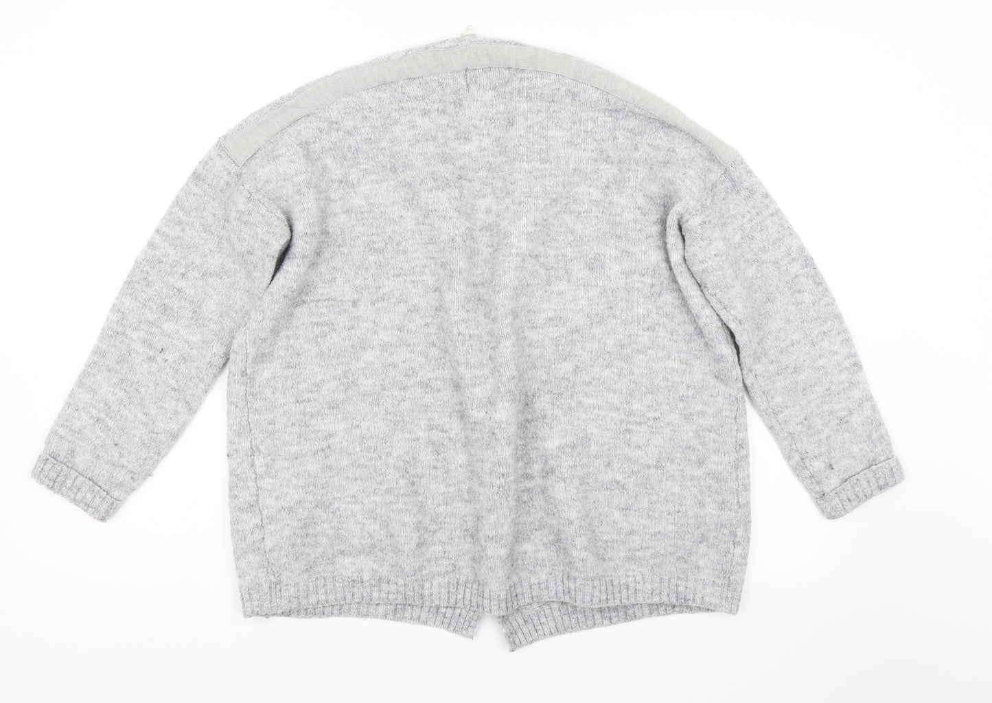 Papaya Womens Grey  Knit Cardigan Jumper Size M