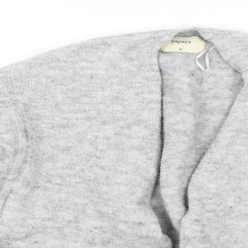 Papaya Womens Grey  Knit Cardigan Jumper Size M