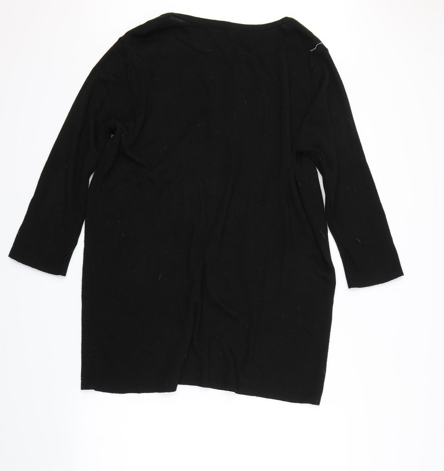 M&Co Womens Black   Basic T-Shirt Size 16