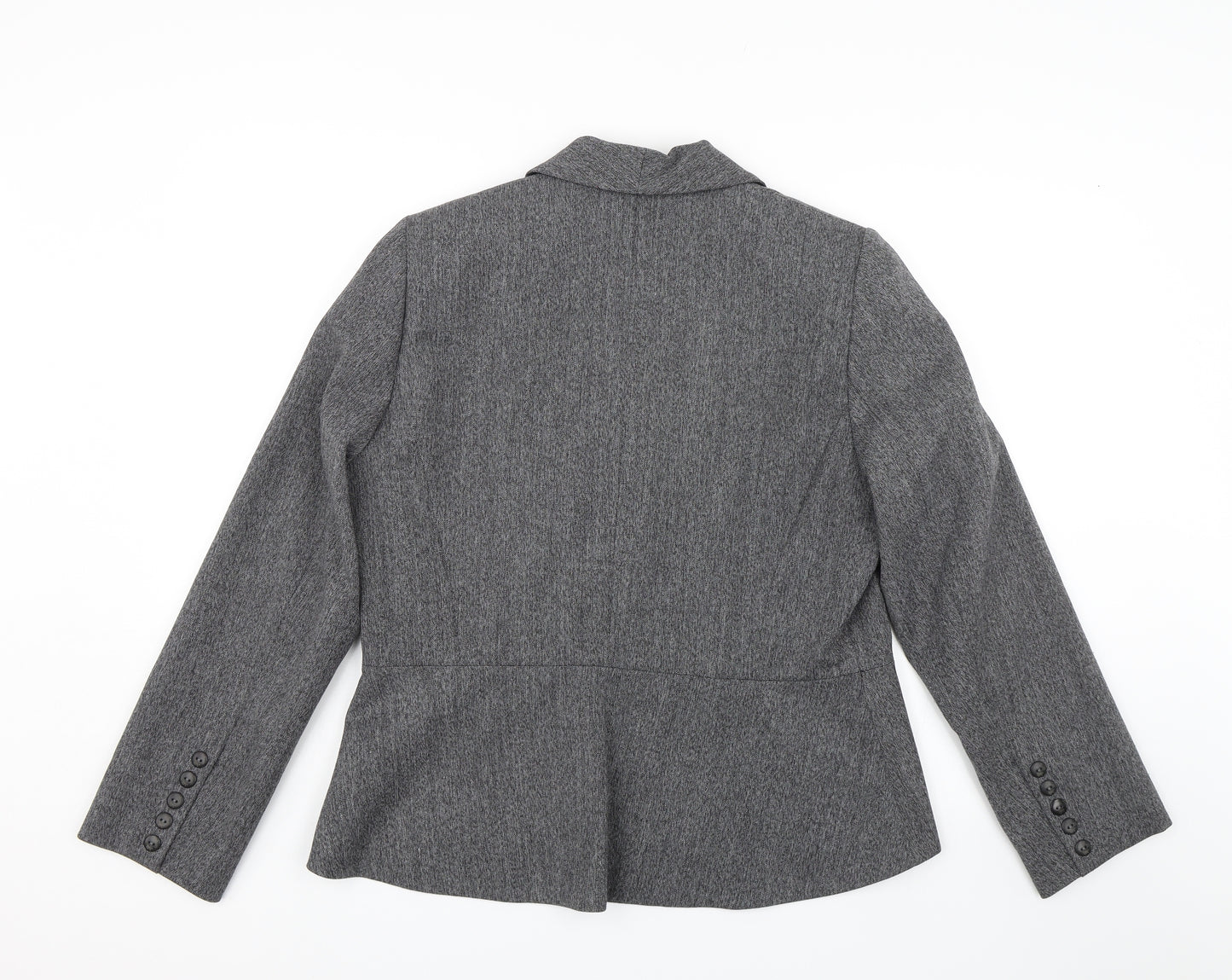ANNE WEYBURN Womens Grey   Jacket Suit Jacket Size 16