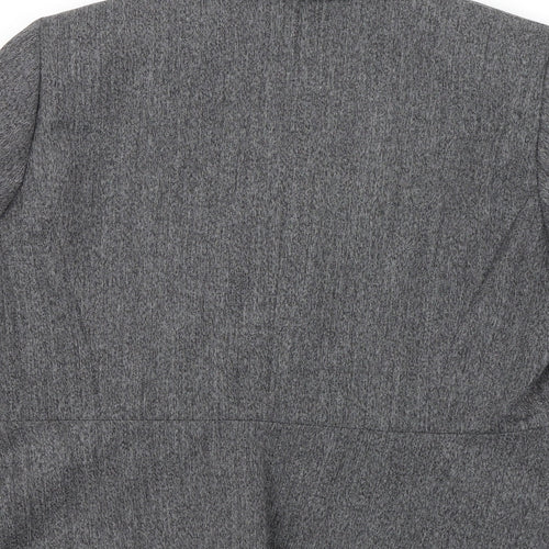 ANNE WEYBURN Womens Grey   Jacket Suit Jacket Size 16