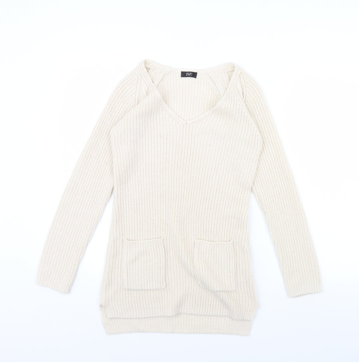 F&F Womens Beige Pullover Jumper Size 6