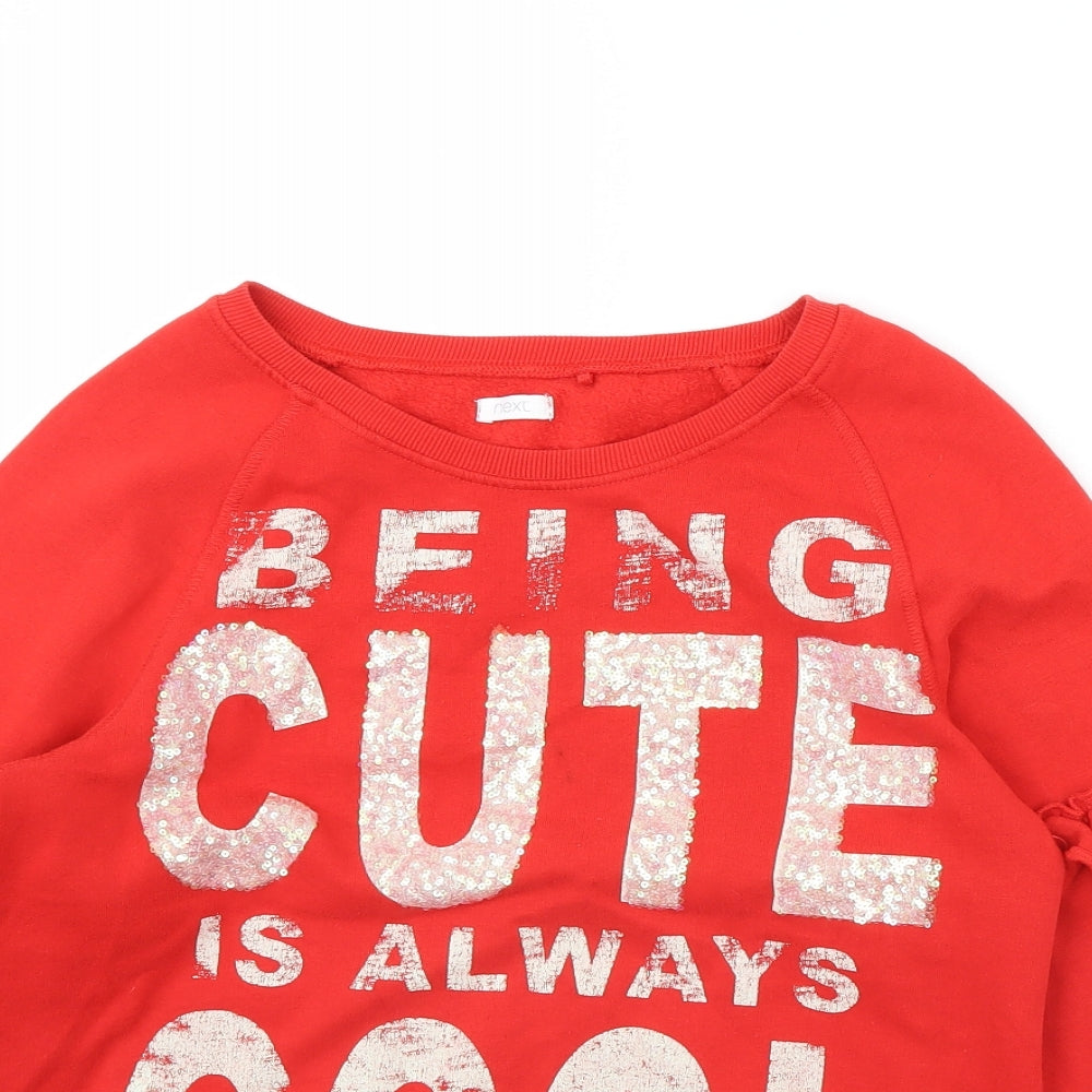 NEXT Girls Red   Pullover Jumper Size 13 Years